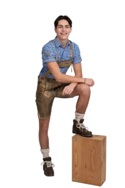 Antik Lysebrune Lederhosen