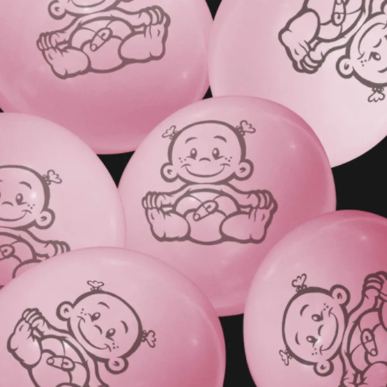 Baby lyserød balloner