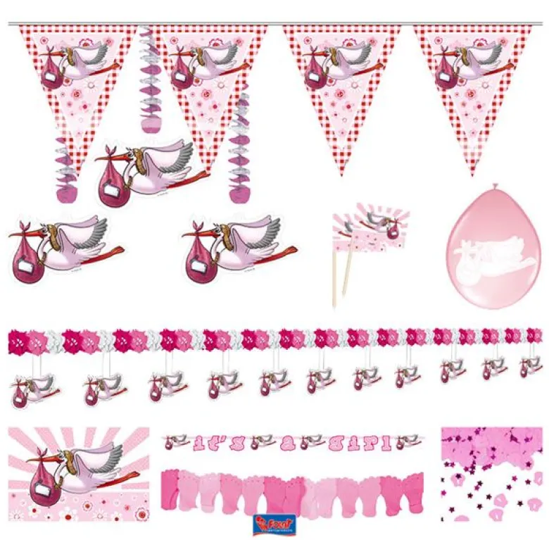 Babyshower dekopakke, pige