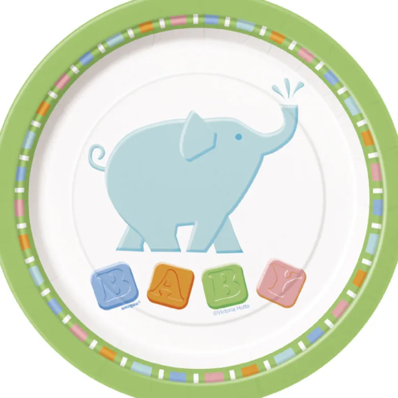Babyshower Kagetallerkner - Zoo Dyr