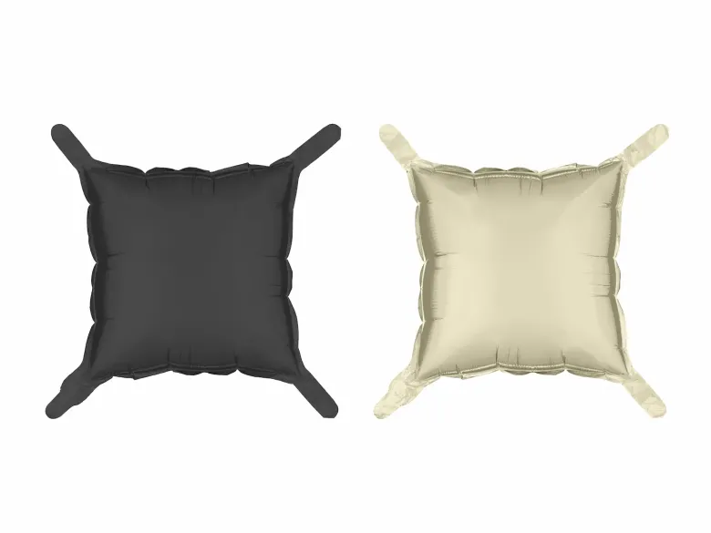 Backdrop Balloner Sort/Beige, Firkantede Ballon-Puder