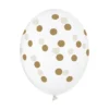 Ballon 30 cm, Dots, Krystal Klar (6 Stk.)