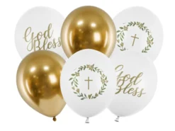 Ballon 30 cm, God Bless, Mix (6 Stk.)