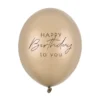 Ballon 30 cm, Happy Birthday, Metallic Cold Guld (50 Stk.)