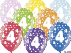 Balloner med tallet 4 (30cm.)