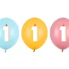 Ballon Med Tal 30 cm, 1, Mix (50 Stk.)