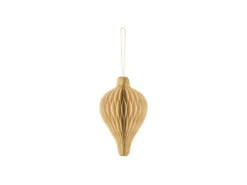 Beige Dråbe Formet Juleornament, 8 x 12 cm