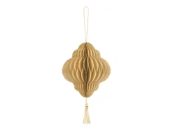 Beige Lanterne Juleornament, 13 x 15 cm
