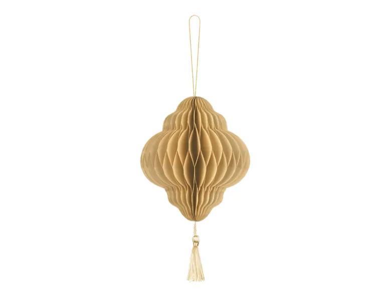 Beige Lanterne Juleornament, 13 x 15 cm