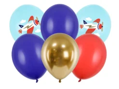 Blandet Balloner "Lille Flyver", 6 stk.