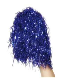 Blå Glitter Pompoms