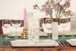 Blomstret Middagsservietter Papir, 100 stk.