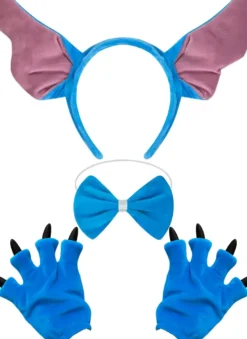 Blåt Alien Tilbehørssæt – Ører, Klør & Butterfly (3 dele)
