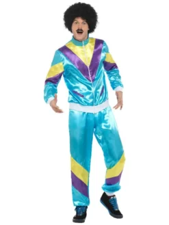 Blåt 80'er Fashion Tracksuit