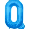 Blåt Folie Bogstav "Q"