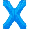 Blåt Folie Bogstav "X"