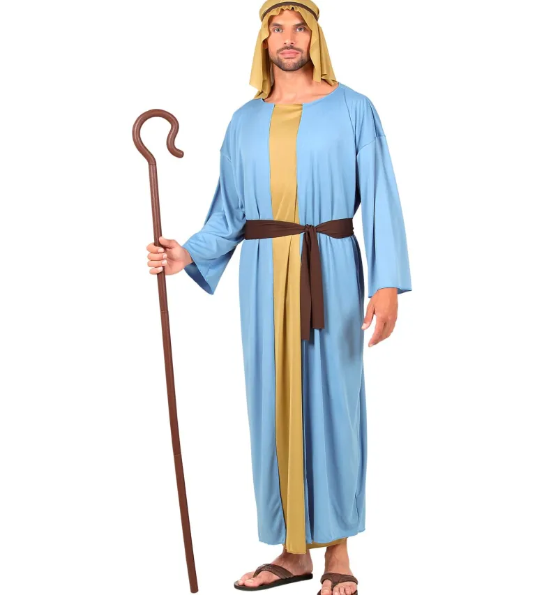 Blåt Hyrde Kostume til Voksne