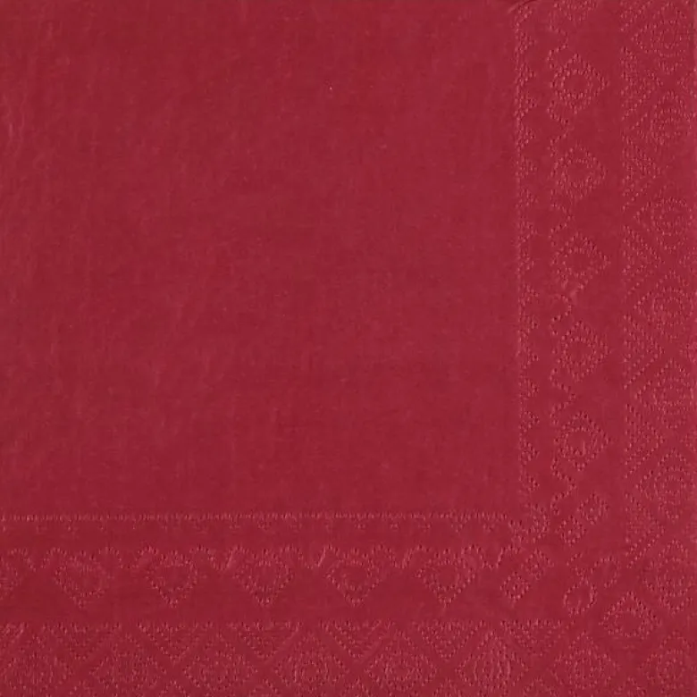 Bordeaux Frokostservietter 33 x 33 cm, 25 stk.
