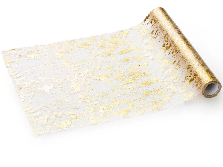Bordløber med Guld Mønster, 0.36 x 9 m