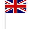 Britisk Papirflag på Pind, 27 x 20 cm