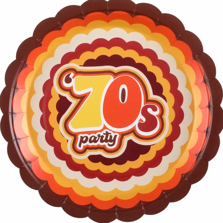 Brune 70s Tallerkner