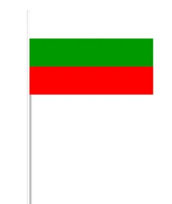 Bulgarsk Papirflag på Pind, 27 x 20 cm