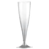 Champagneglas m/Mat Grå-Sølv Fod, 10 stk.