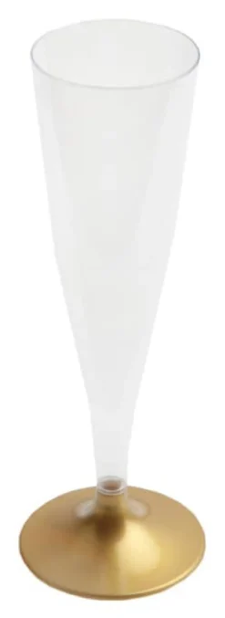 Champagneglas m/Mat Guld Fod, 10 stk.