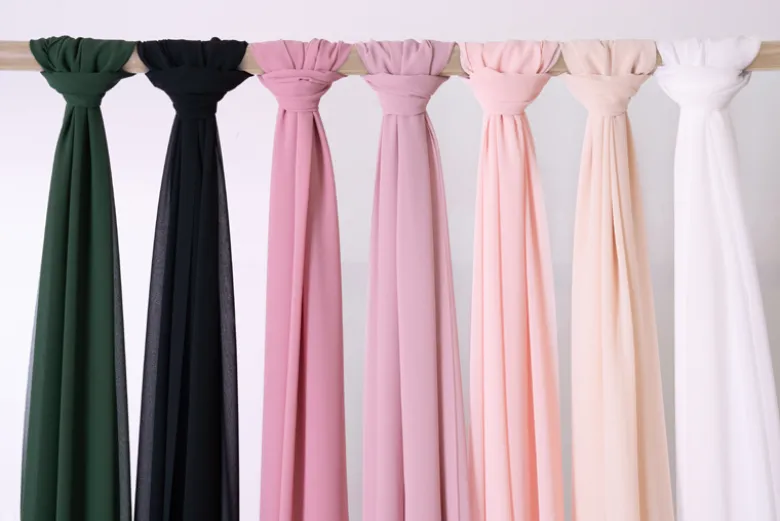 Chiffon Bordløber i Off-White, 5 meter