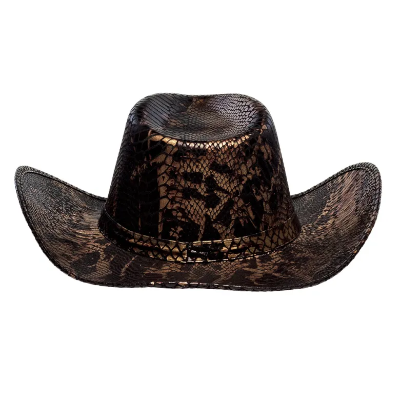 Cowboy Hat med Slangeskindsprint