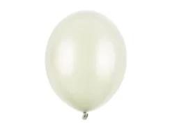 Cremefarvet Ballon Metallisk, 30 cm