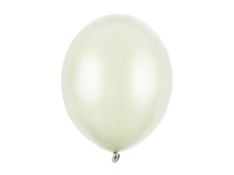 Cremefarvet Ballon Metallisk, 30 cm