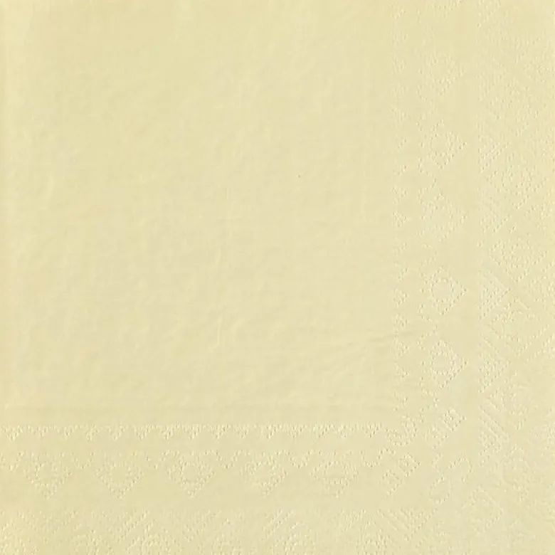 Creme Farvet Frokostservietter 33 x 33 cm, 25 stk.