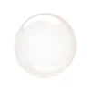 Crystal Clear Orange Kugle Ballon, 25 cm