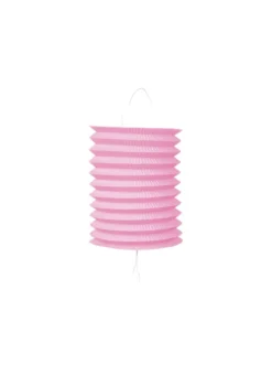 Cylinder Papir Lanterne i Lyserød, 16 cm