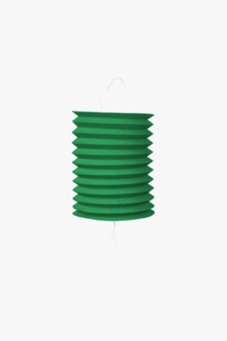 Cylinder Papir Lanterne i Mørkegrøn, 16 cm