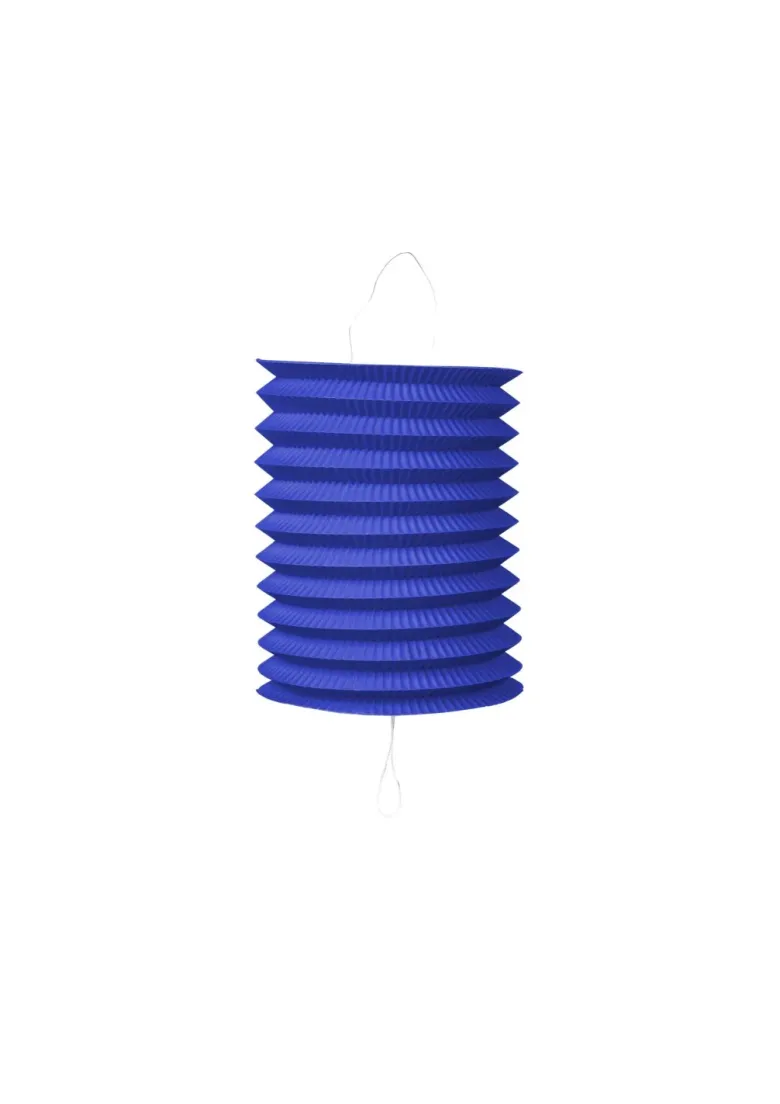 Cylinder Papir Lanterne i Mørkeblå, 16 cm