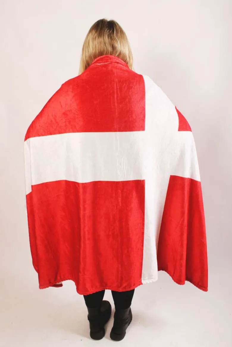 Dannebrog Fleece Tæppe, Danmark Fangear
