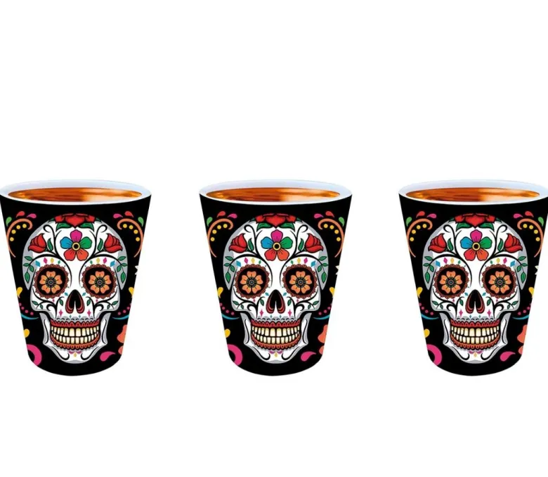 Day of the Dead Shotsglas, 3 stk.