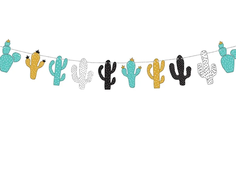 Dinosaur Party - DIY Kaktus Guirlande