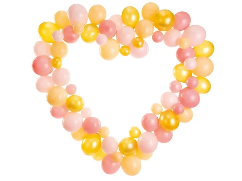 DIY Hjerte Ballondekoration i Lyserød & Guld