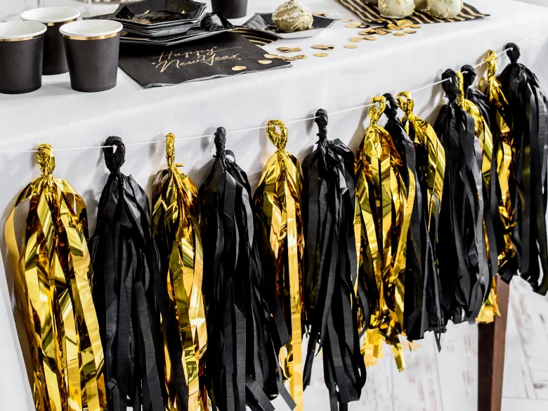 DIY Kvast Guirlande, Guld
