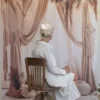 Draperingsstof i Natur Brun, 150 x 210 cm