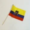 Ecuador Stofflag på Træpind, 30x45 cm