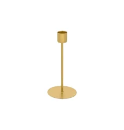 Elegant Mat Guld Lysestage, 15 cm