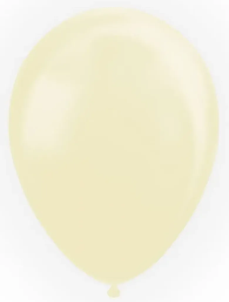 Elfenbensfarvet Balloner Metallisk, 100 stk.