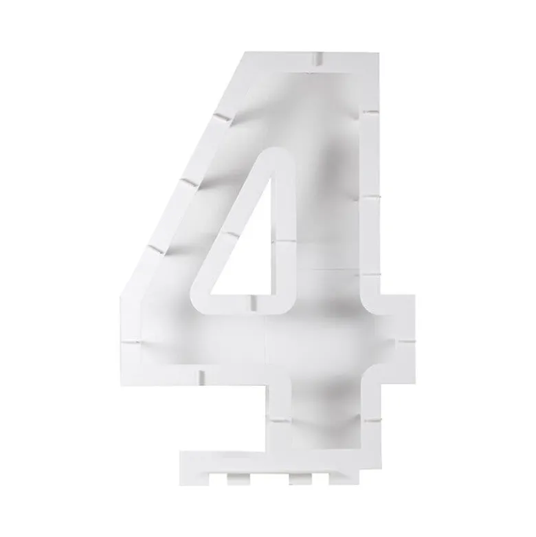 Fødselsdags Ballondekoration Tal Stander, "4"