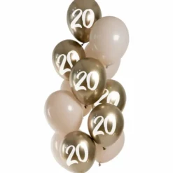 Fødselsdagsballoner 20 År - Golden Latte