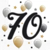 Fødselsdags Ballon Servietter - 'Happy 70'