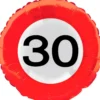 Fødselsdagsballon Trafikskilt - 30 år